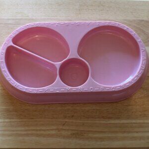 Vintage Childs Plate, Pink